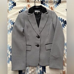 Kasper Monochrome Houndstooth Blazer